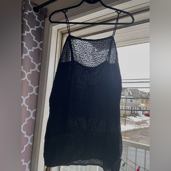 🆕 MOTEL BLACK SATIN CHEETAH SLIP DRESS - Picture 11 of 11